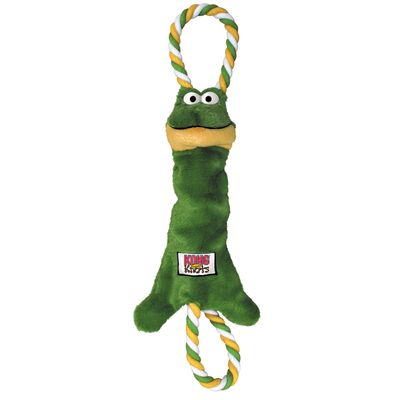 Peluche avec corde pour chien - Grenouille KONG Knots Tugger