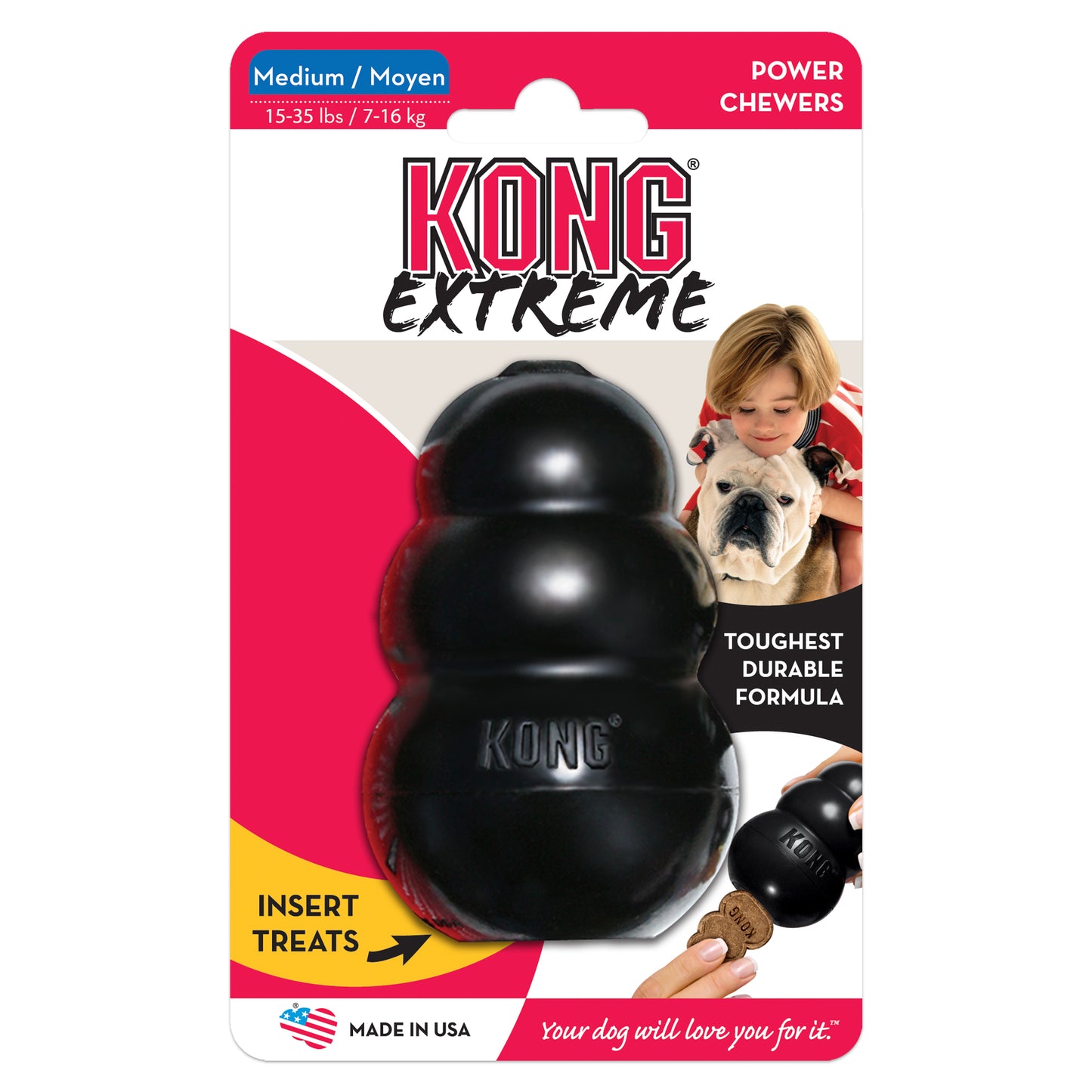 KONG Classic Extreme (M) - Jouet Ultra Résistant pour chiens
