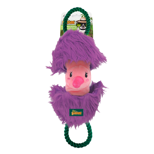 Peluche avec corde pour chien - Safari Flamingo