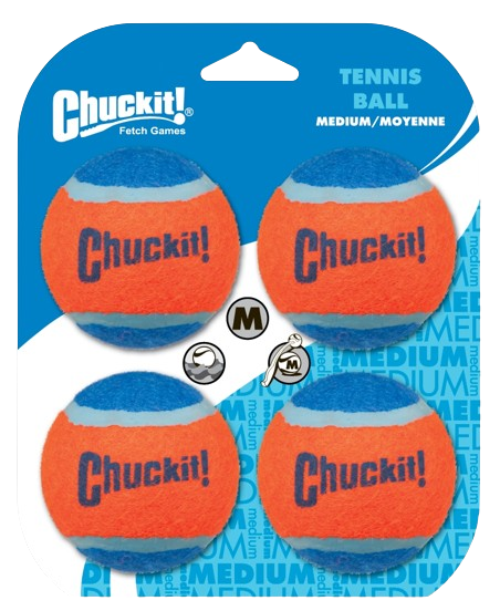 Pack de 4 Balles de tennis taille (M) - Chuckit