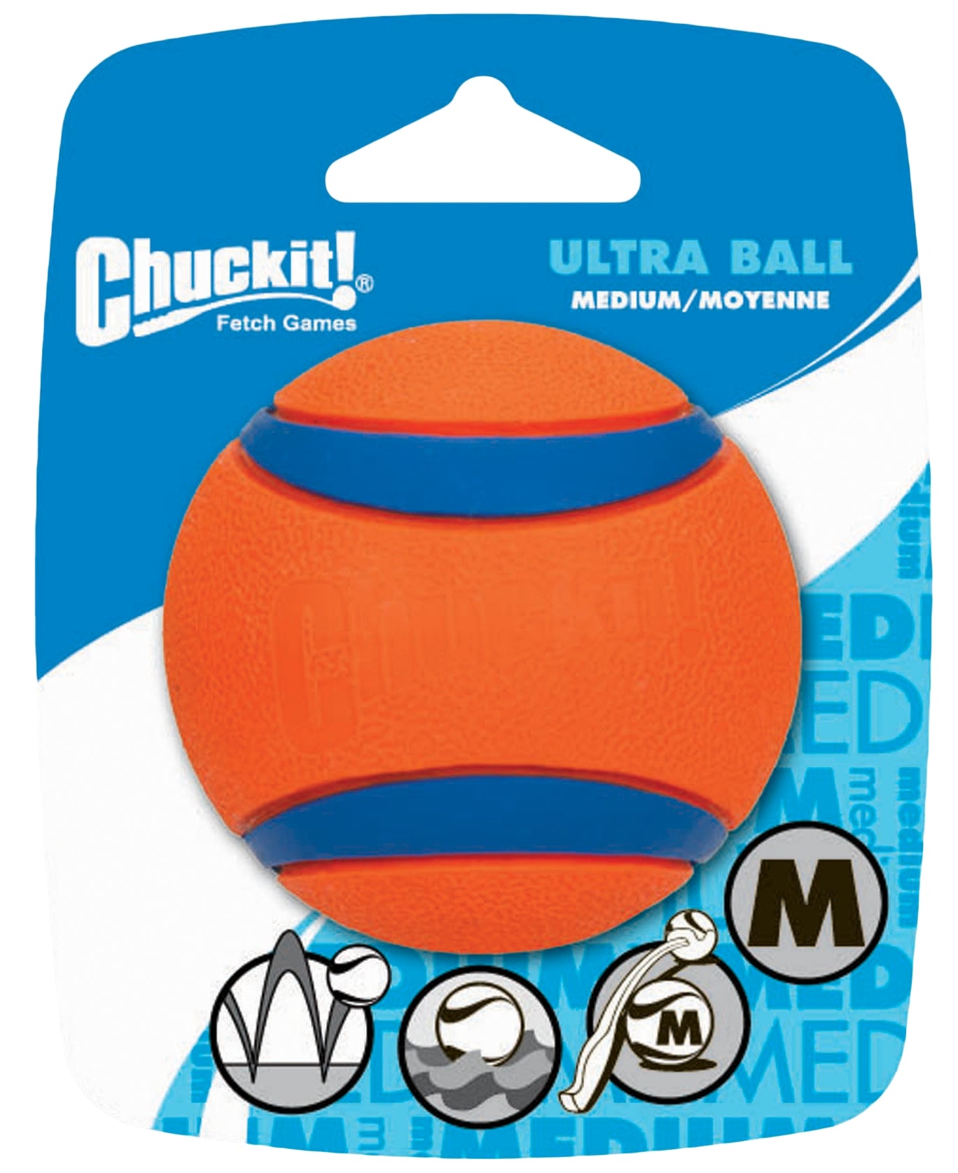 Balle ultra résistante pour chien - Chuckit Ultra Ball Medium