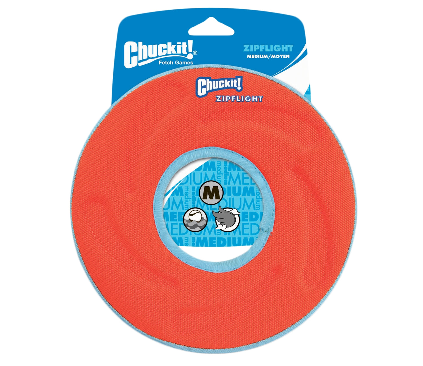 Frisbee Amphibie pour chien - Chuckit Zipfligth Medium Orange