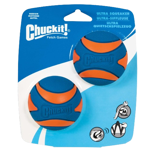 Pack de 2 Balles avec couineur (M) - Chuckit Ultra Squeaker