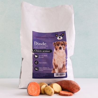 Croquettes sans céréales pour chien Canidreams Food Dinde Senior - Formule Premium