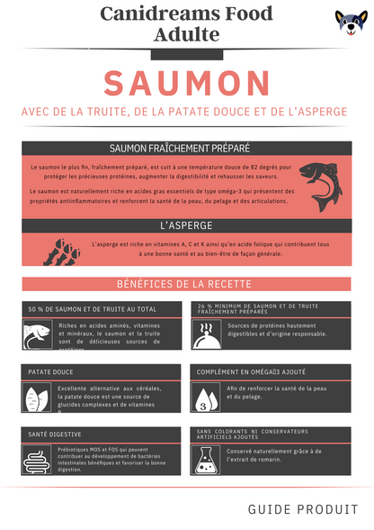 Canidreams Food Adulte - Saumon (Sans céréales)