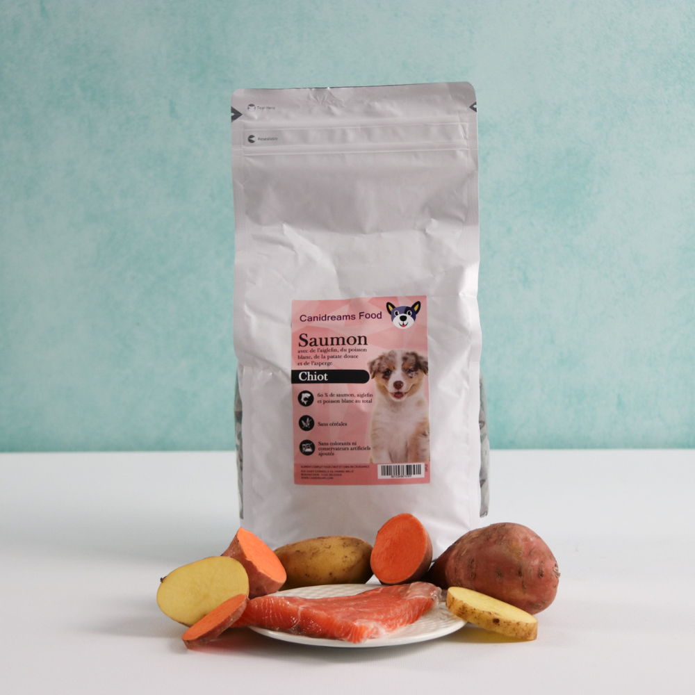 Croquettes sans céréales pour chien Canidreams Food Saumon Chiot - Formule Premium