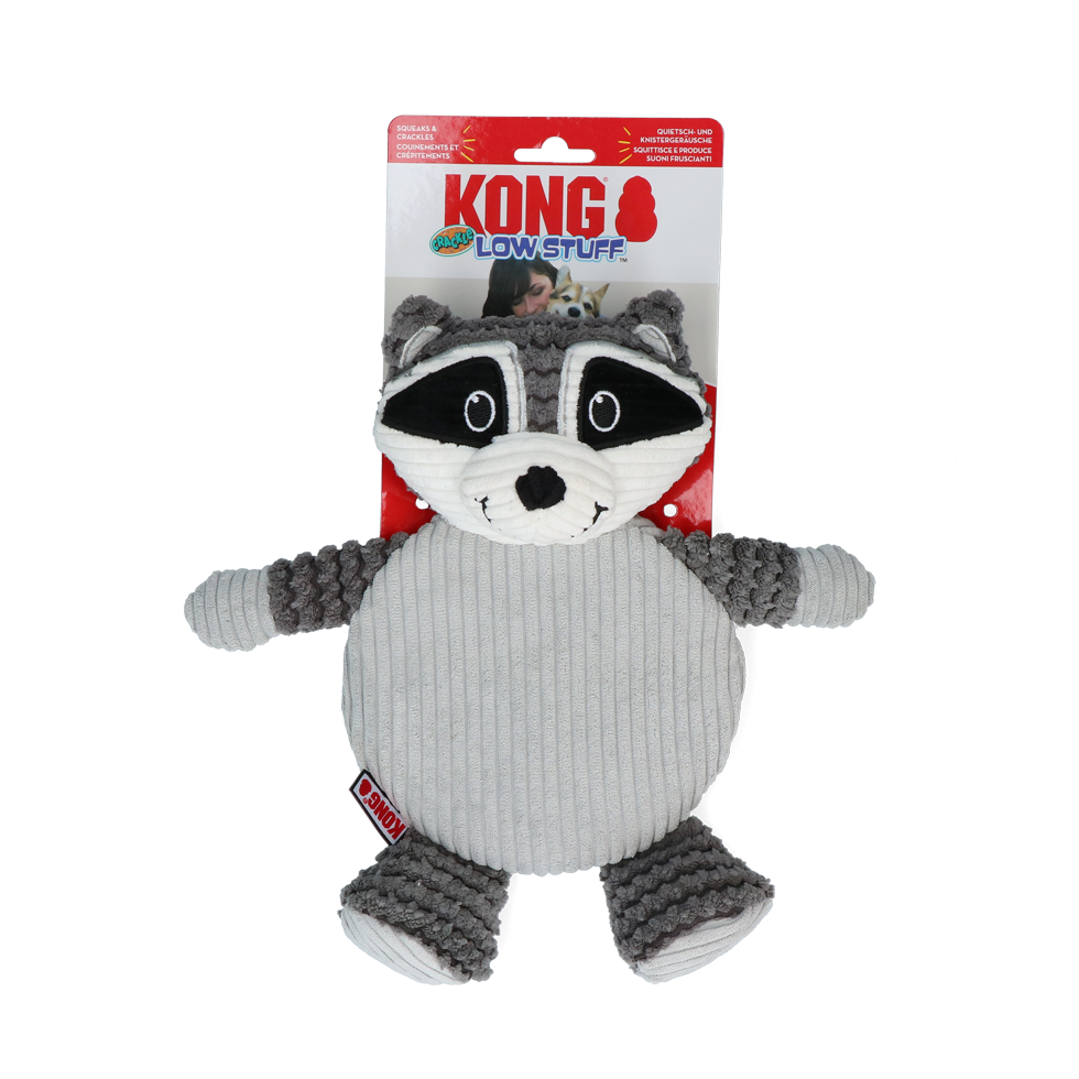 Peluche pour chien - Raton Laveur KONG Low Stuff Crackle