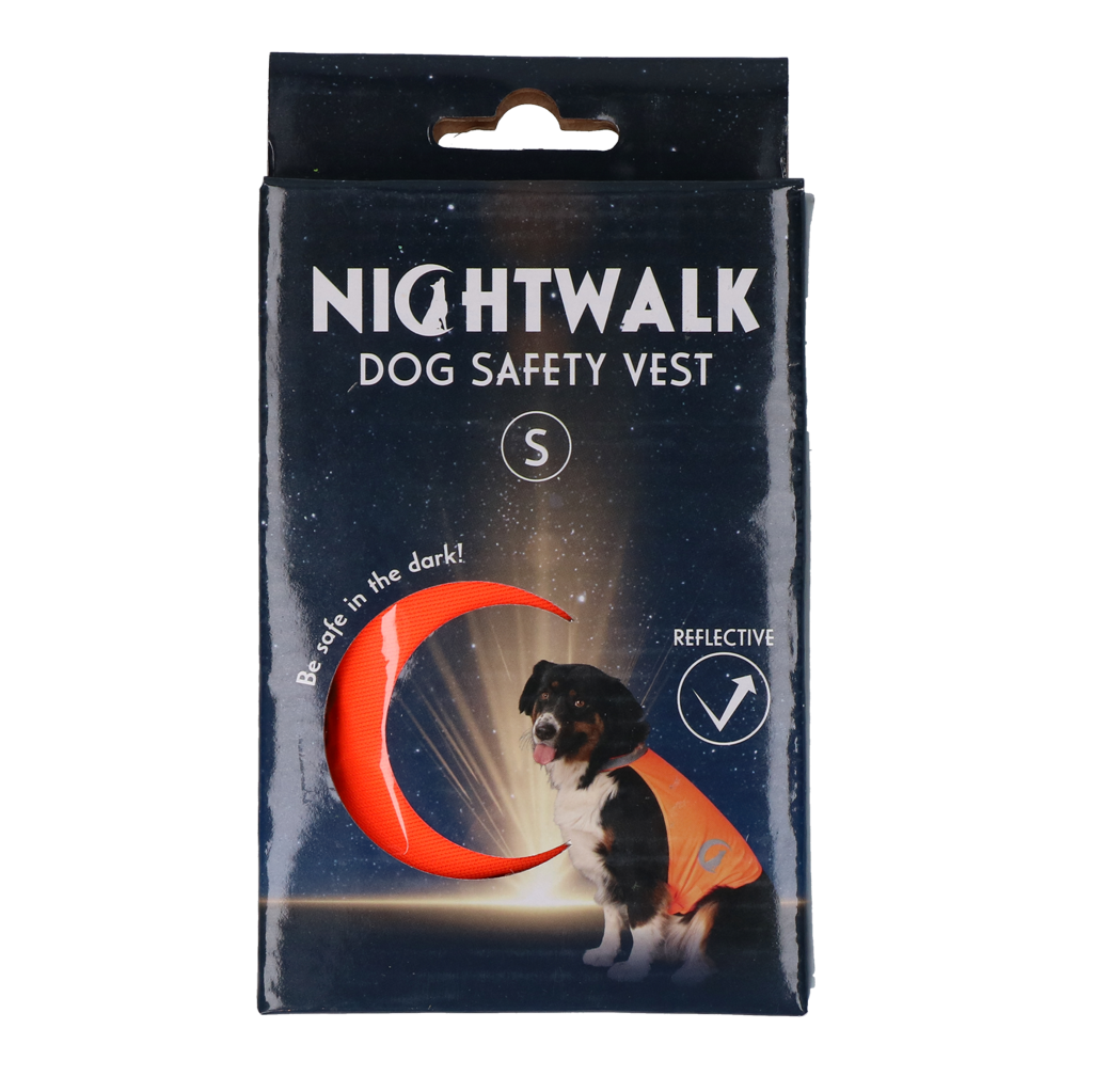 Gilet de sécurité pour chien avec Led - Nightwalk Orange Small