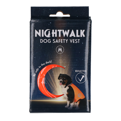 Gilet de sécurité pour chien avec Led - Nightwalk Orange Medium