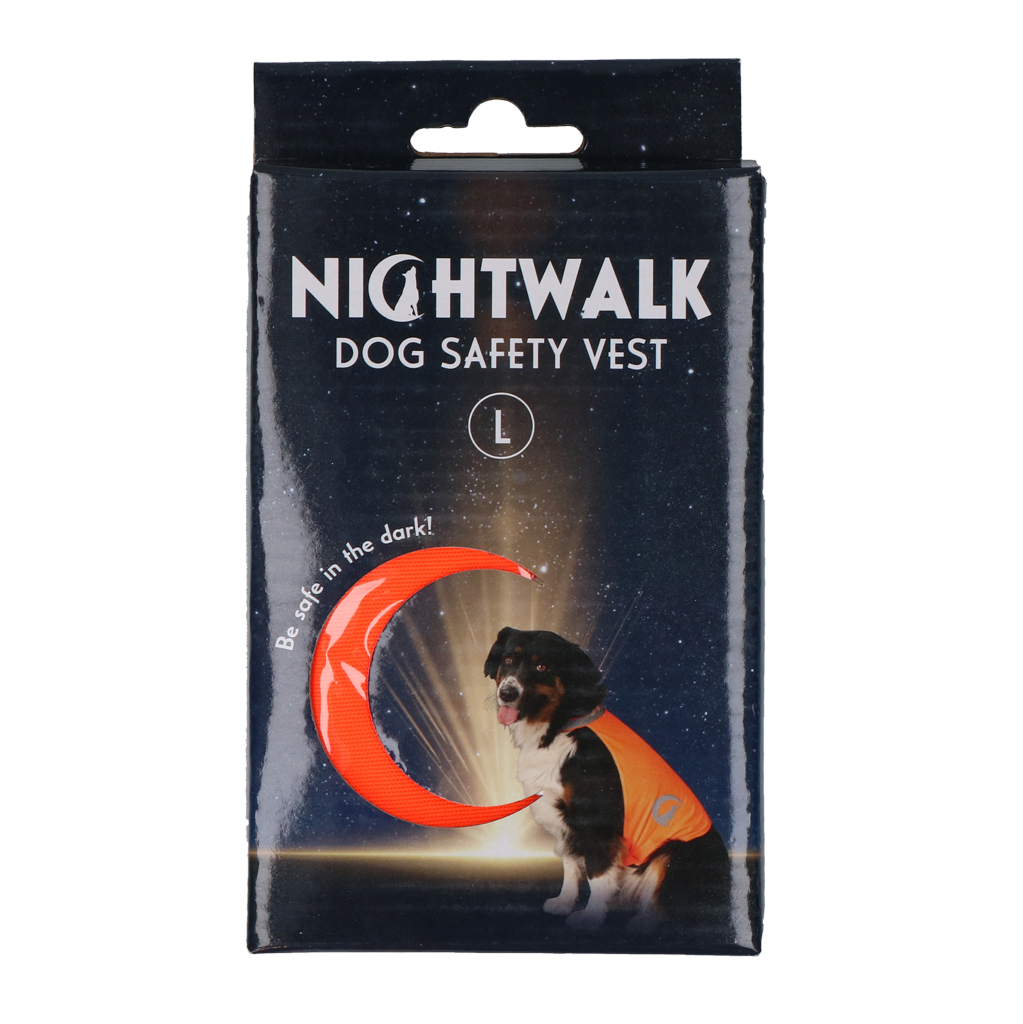 Gilet de sécurité pour chien avec Led - Nightwalk Orange Large