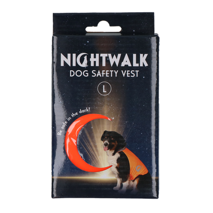 Gilet de sécurité pour chien avec Led - Nightwalk Orange Large