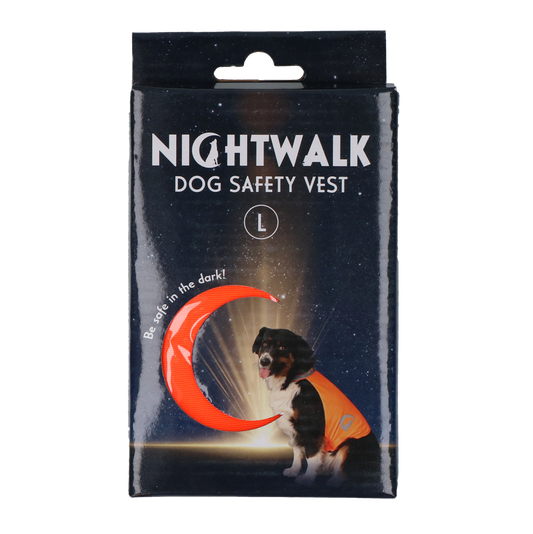 Gilet de sécurité pour chien avec Led - Nightwalk Orange Large