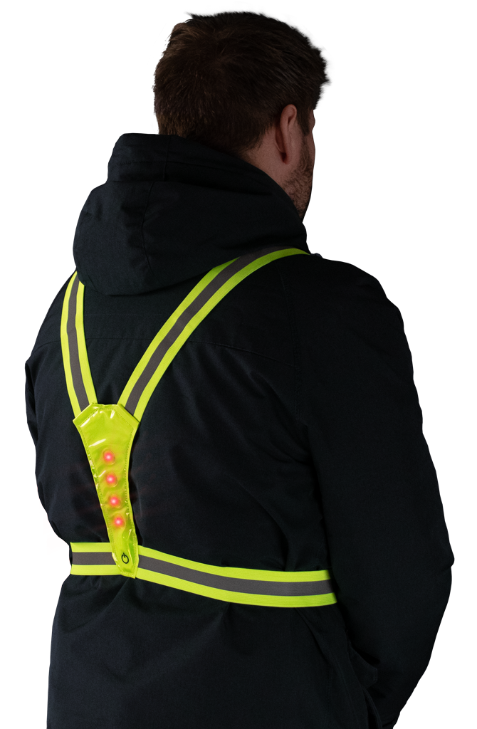 Harnais de sécurité avec Led pour Humain - Nigthwalk Jaune