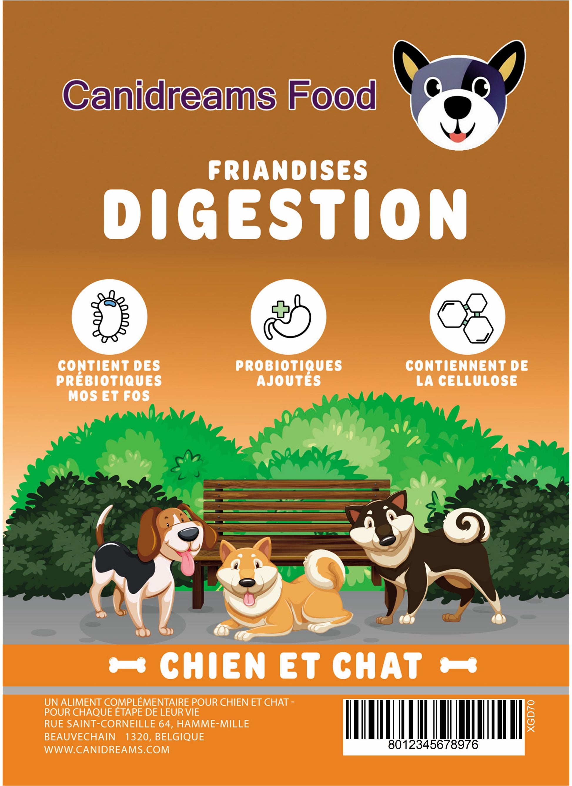 Friandises Digestives pour chien et chat (70g) - Canidreams Food