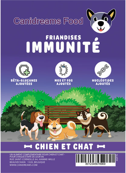 Friandises immunitaires pour chien et chat (70g) - Canidreams Food