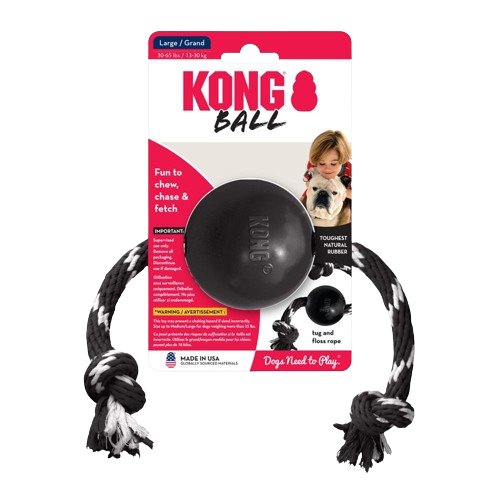 Balle avec corde L - Kong Extreme - Canidreams