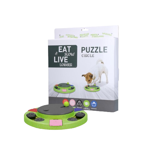 Puzzle Rond pour chien - Eat Slow Live Longer