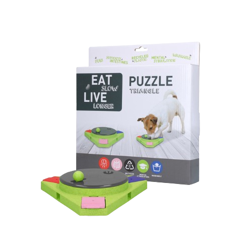 Puzzle Triangle pour chien - Eat Slow Live Longer