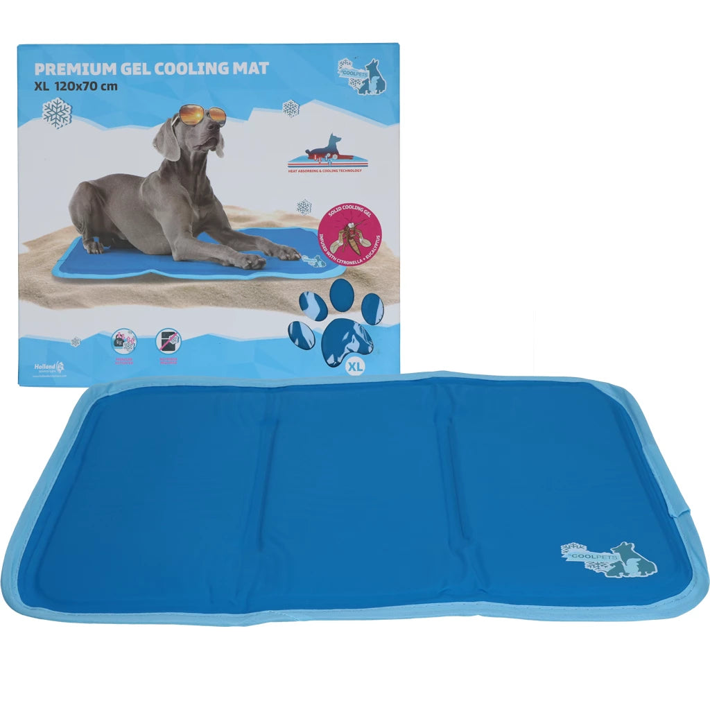 tapis rafraîchissant gel pour chien xl 120x70 cm grand danois très grande race