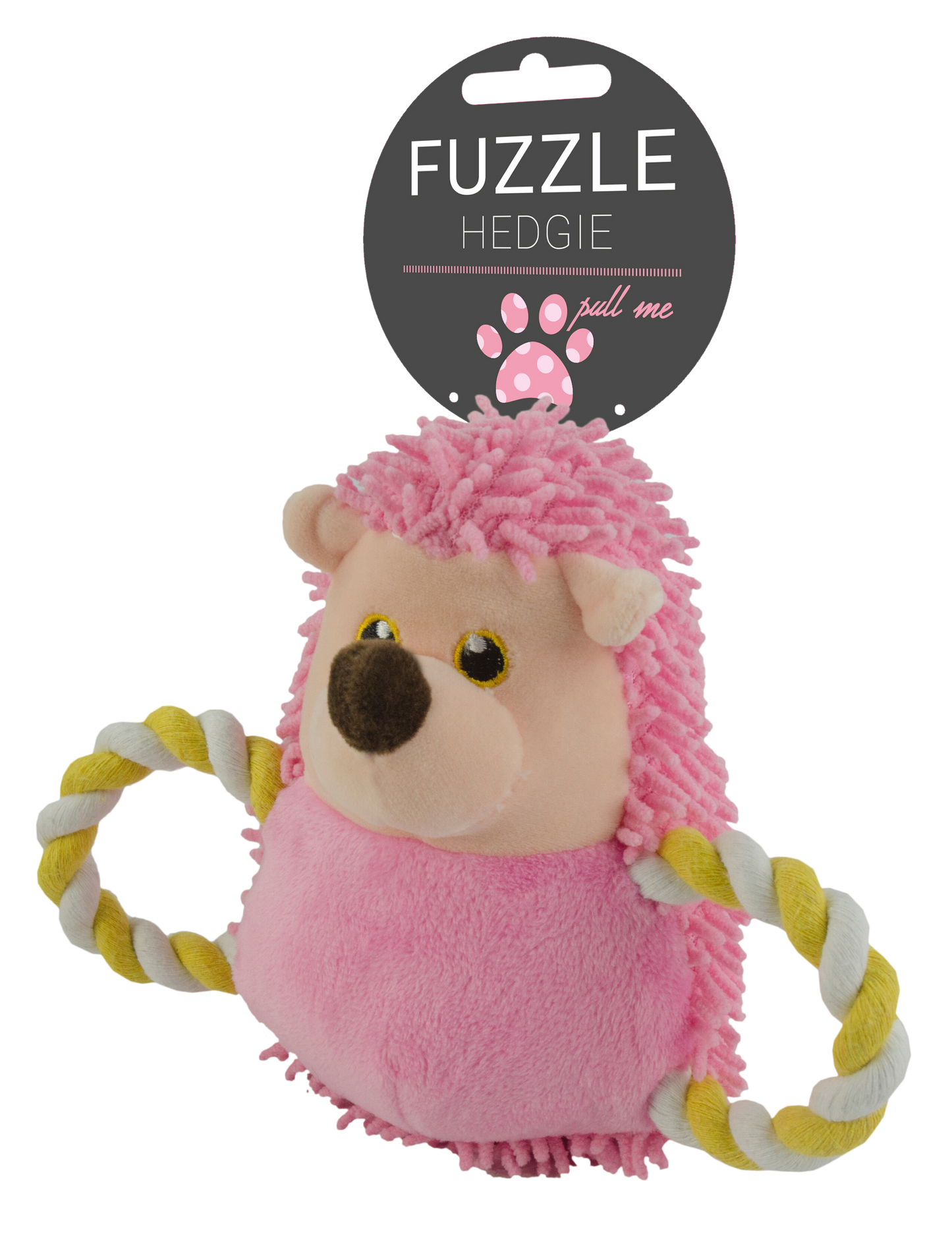 Peluche pour chien avec corde - Hérisson