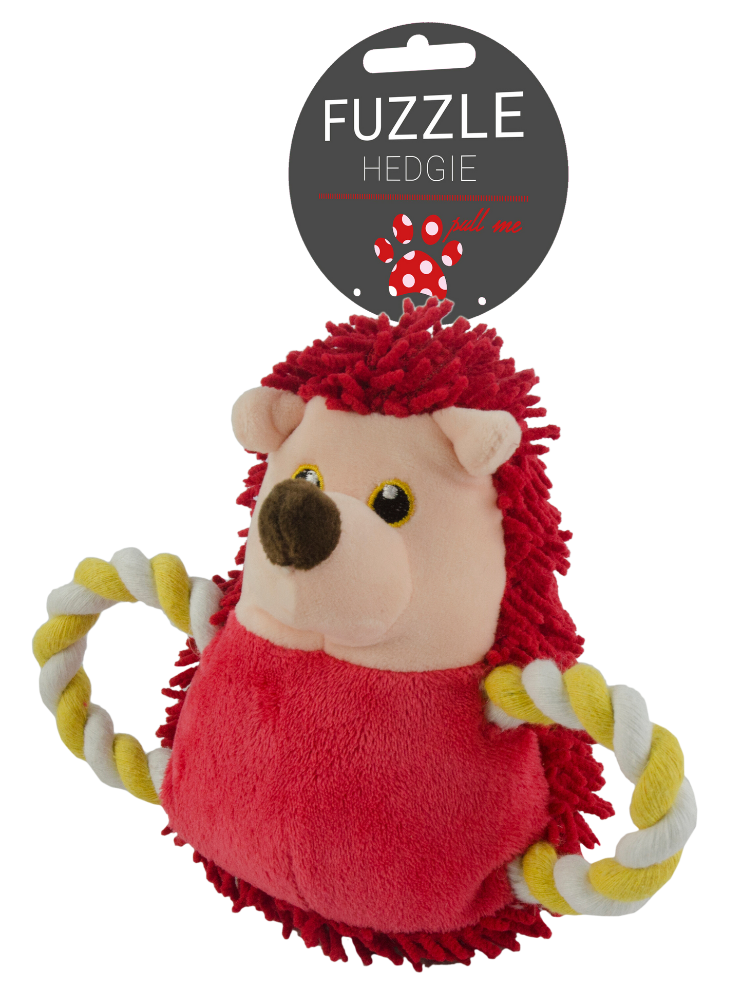 Peluche pour chien avec corde - Hérisson