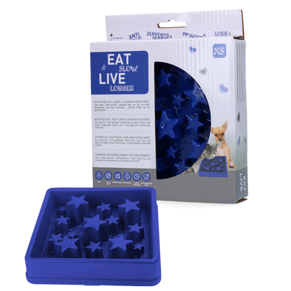 Bol Anti-glouton Étoile XS - Eat Slow Live Longer Bleu