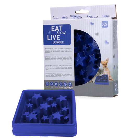 Bol Anti-glouton Étoile XS - Eat Slow Live Longer Bleu