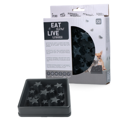 Bol Anti-glouton Étoile XS - Eat Slow Live Longer Gris