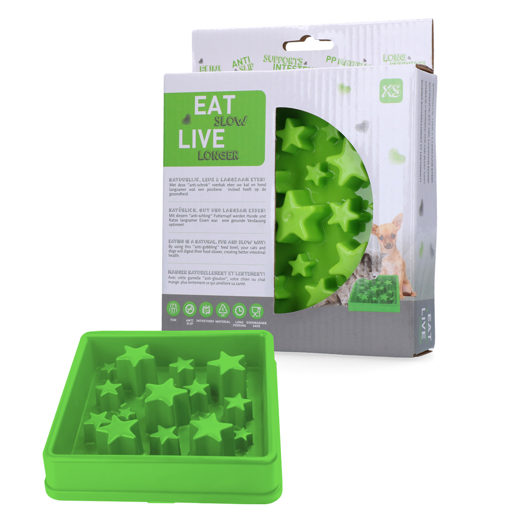 Bol Anti-glouton Étoile XS - Eat Slow Live Longer Vert