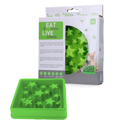 Bol Anti-glouton Étoile XS - Eat Slow Live Longer Vert