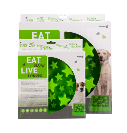 Bol Anti-glouton Étoile S - Eat Slow Live Longer Vert