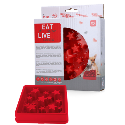 Bol Anti-glouton Étoile XS - Eat Slow Live Longer Rouge