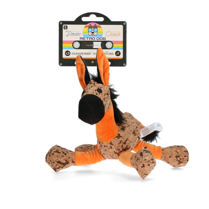 Retro Dog - Peluche pour chien Âne Orange